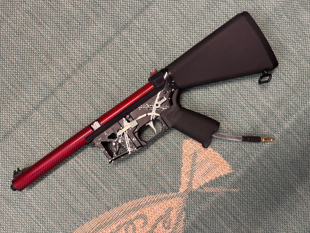 KA Tech MAC Airtac Polarstars F2 AR8 HPA M4 Stuby Type 1 Skeletonized Cerakote Splatter - KA Tech Airsoft - Polarstar F2