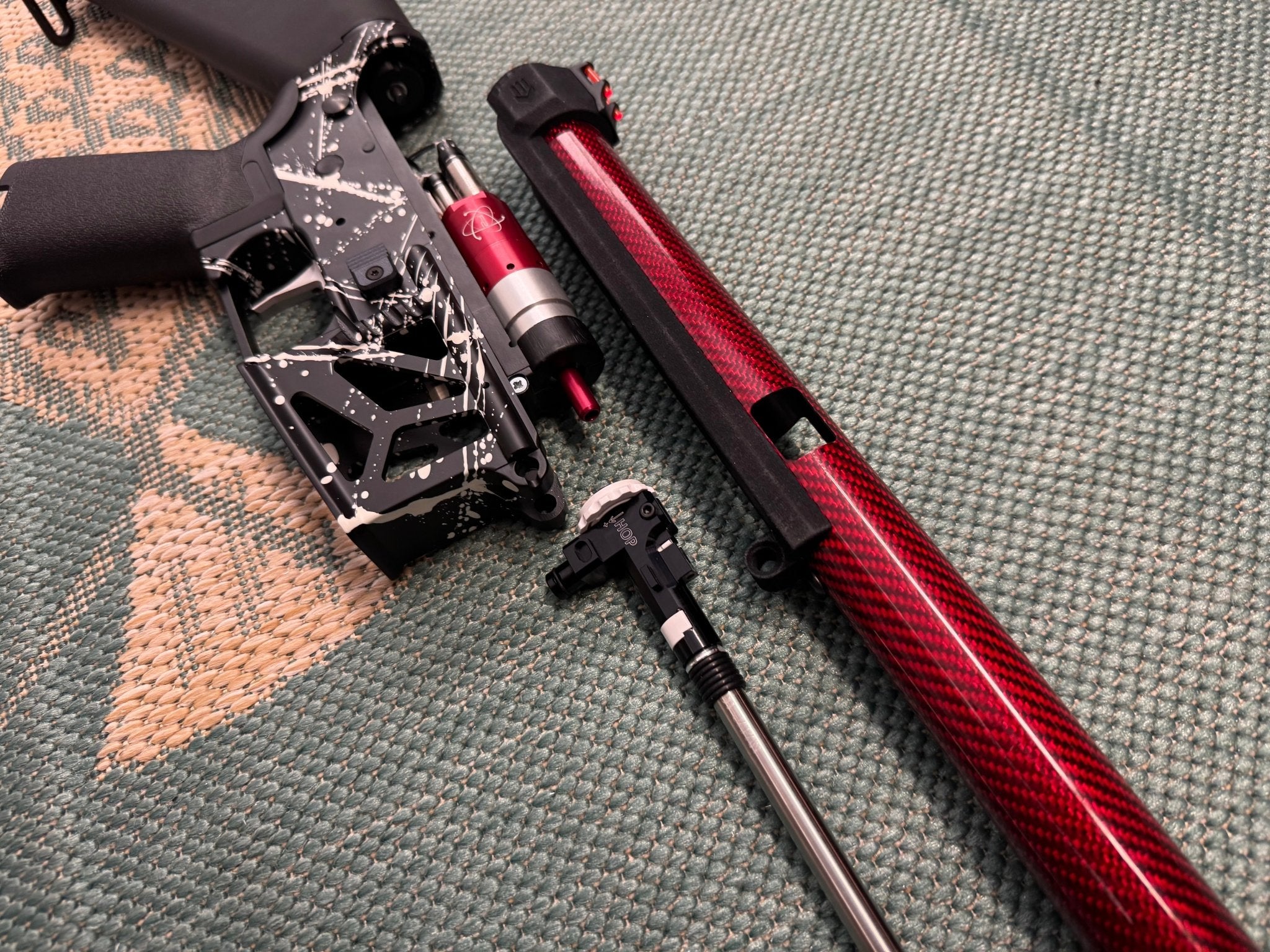 KA Tech MAC Airtac Polarstars F2 AR8 HPA M4 Stuby Type 1 Skeletonized Cerakote Splatter - KA Tech Airsoft - Polarstar F2