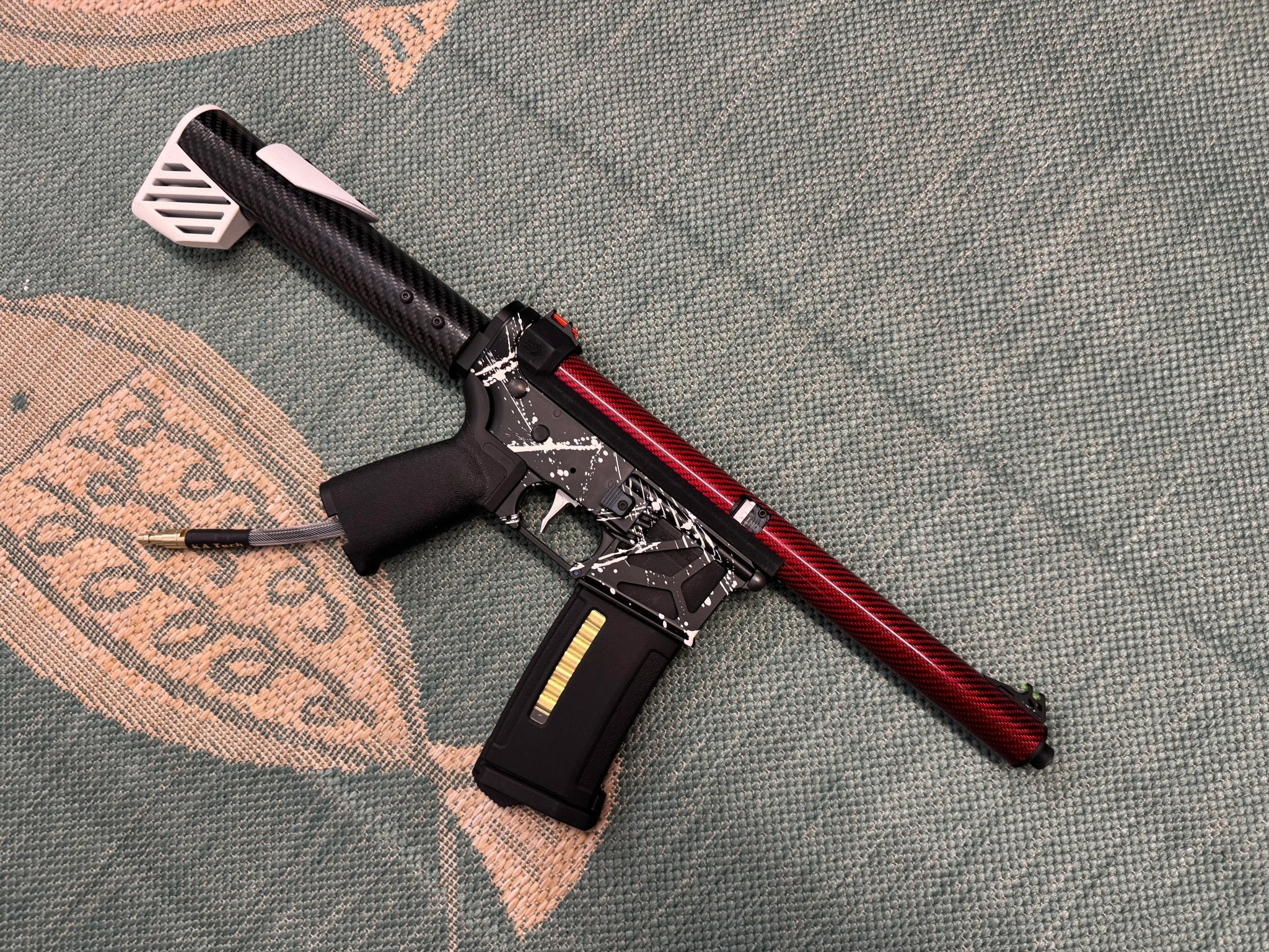 KA Tech MAC Airtac Polarstars F2 AR8 HPA M4 Carbon Type 1 Skeletonized Cerakote Splatter - KA Tech Airsoft - Polarstar F2