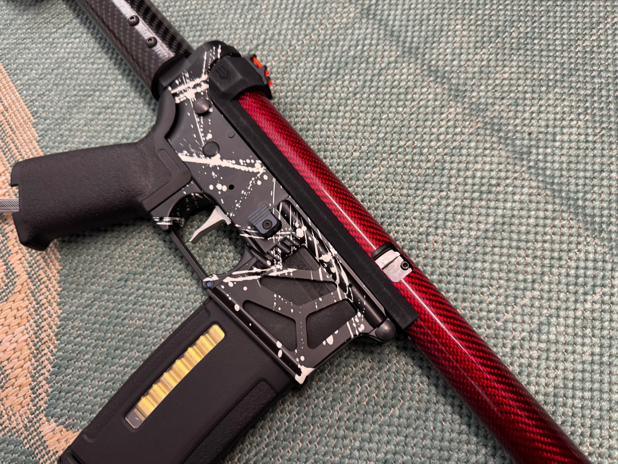 KA Tech MAC Airtac Polarstars F2 AR8 HPA M4 Carbon Type 1 Skeletonized Cerakote Splatter - KA Tech Airsoft - Polarstar F2