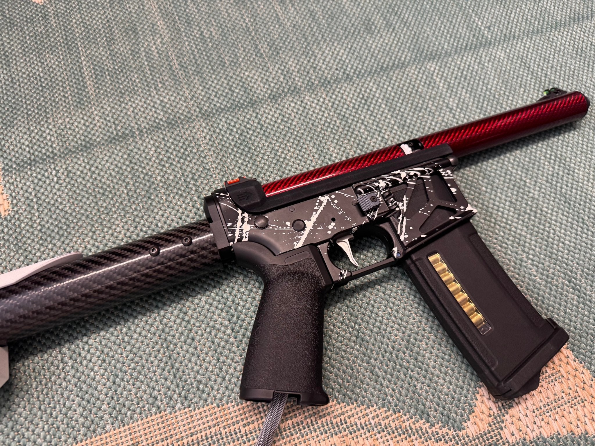 KA Tech MAC Airtac Polarstars F2 AR8 HPA M4 Carbon Type 1 Skeletonized Cerakote Splatter - KA Tech Airsoft - Polarstar F2