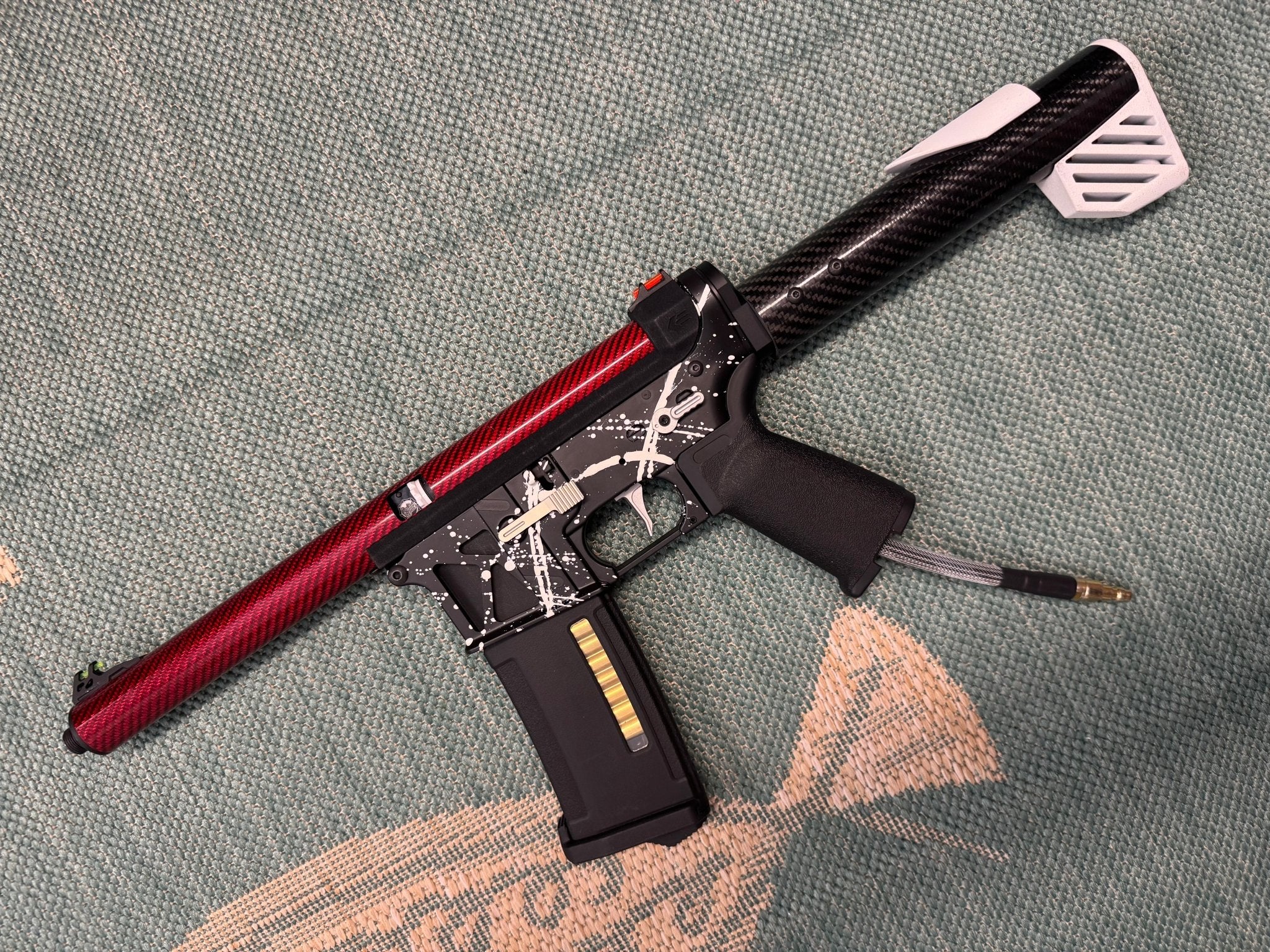 KA Tech MAC Airtac Polarstars F2 AR8 HPA M4 Carbon Type 1 Skeletonized Cerakote Splatter - KA Tech Airsoft - Polarstar F2