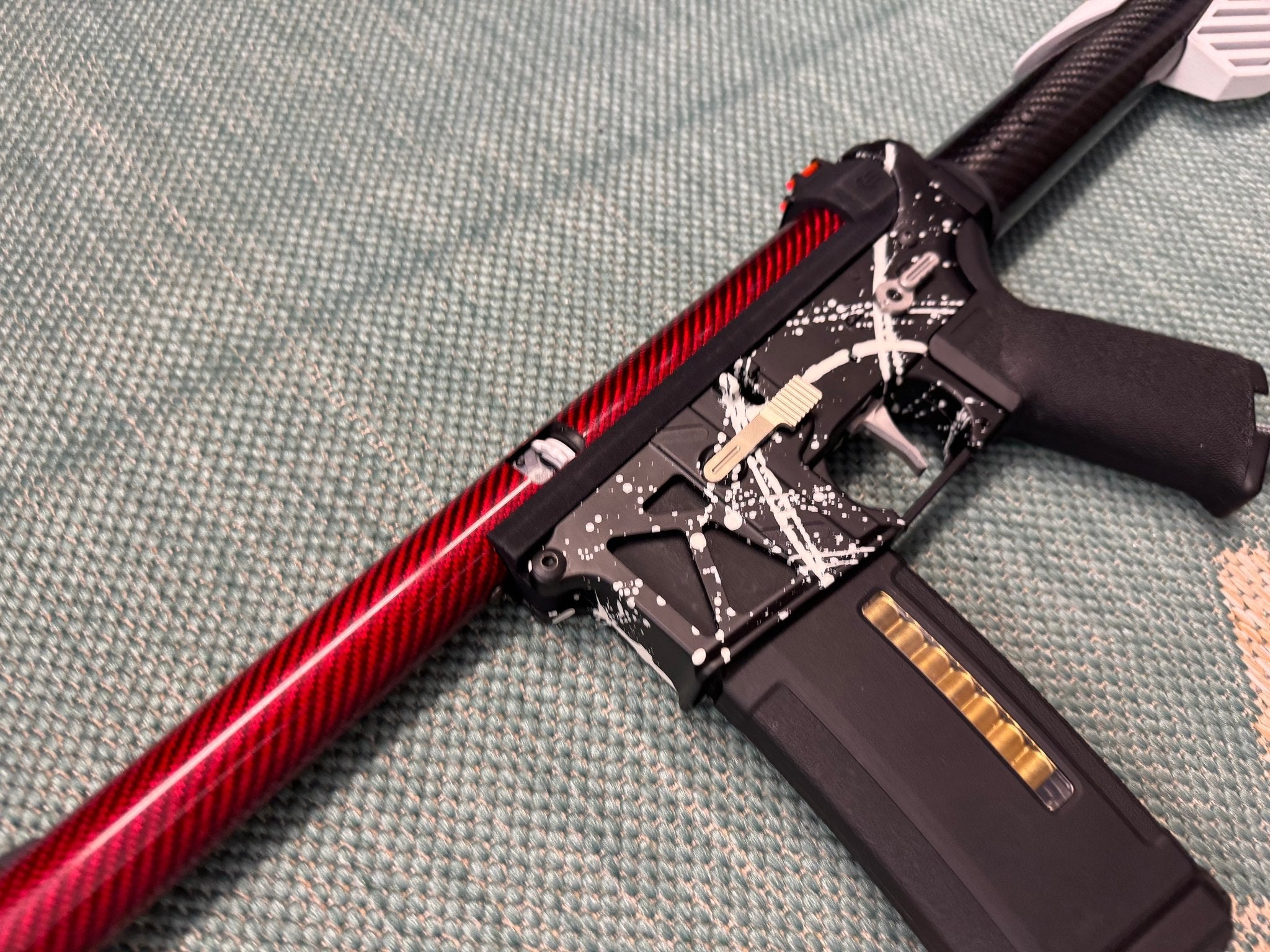 KA Tech MAC Airtac Polarstars F2 AR8 HPA M4 Carbon Type 1 Skeletonized Cerakote Splatter - KA Tech Airsoft - Polarstar F2