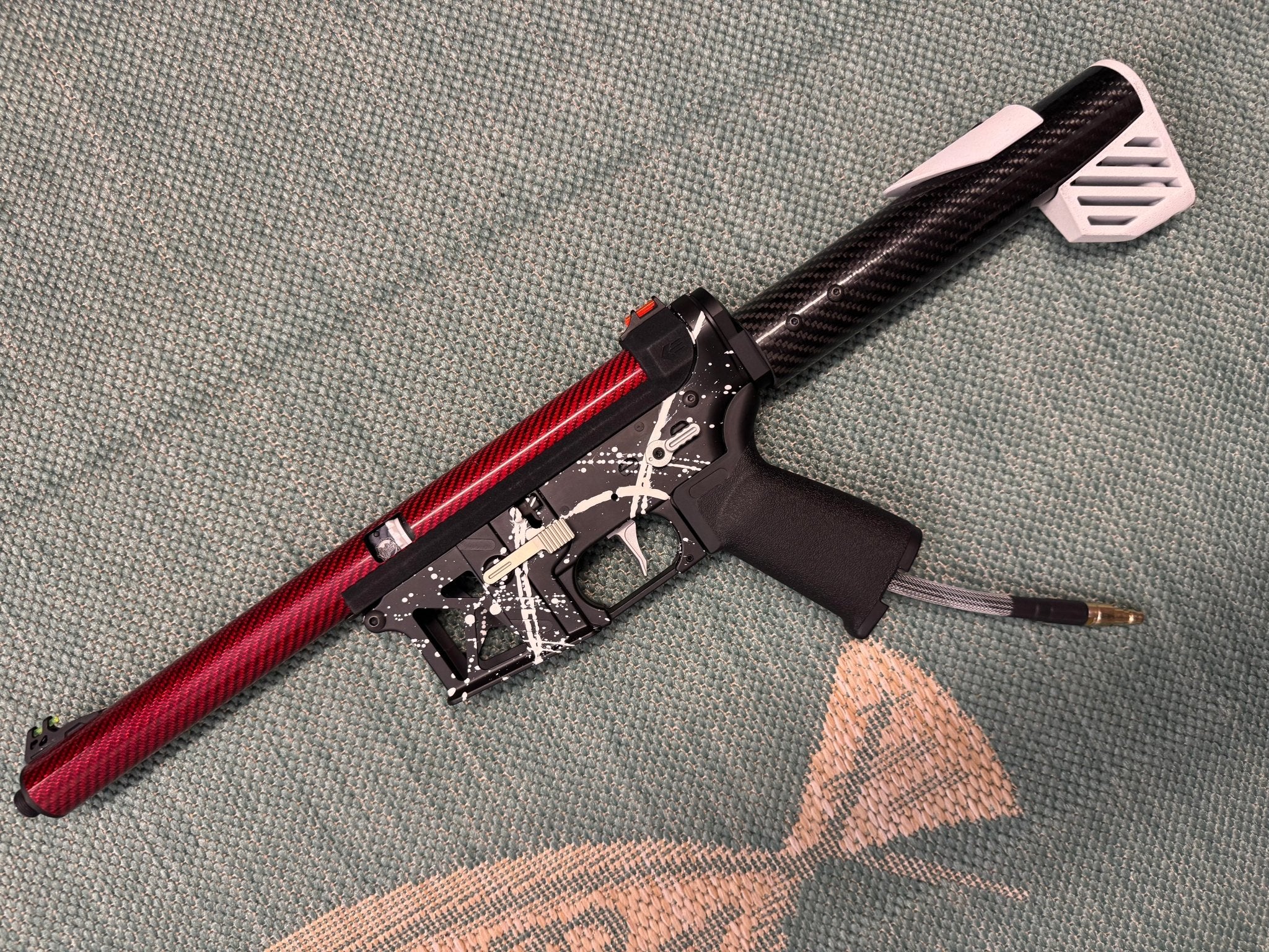 KA Tech MAC Airtac Polarstars F2 AR8 HPA M4 Carbon Type 1 Skeletonized Cerakote Splatter - KA Tech Airsoft - Polarstar F2