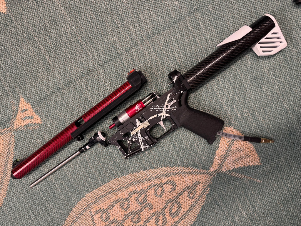 KA Tech MAC Airtac Polarstars F2 AR8 HPA M4 Carbon Type 1 Skeletonized Cerakote Splatter - KA Tech Airsoft - Polarstar F2