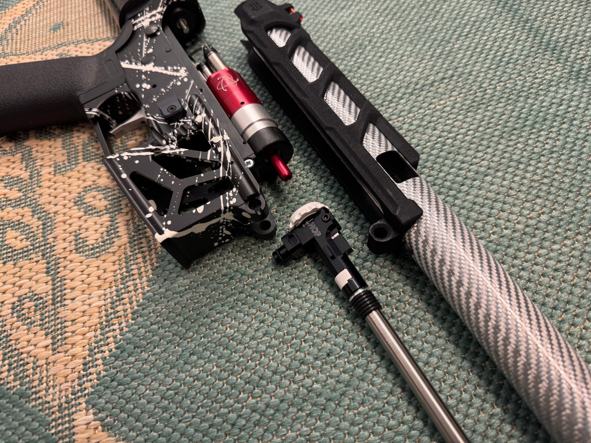 KA Tech MAC Airtac Polarstars F2 AR8 HPA M4 Carbon Type 1 Skeletonized Cerakote Splatter - KA Tech Airsoft - Polarstar F2