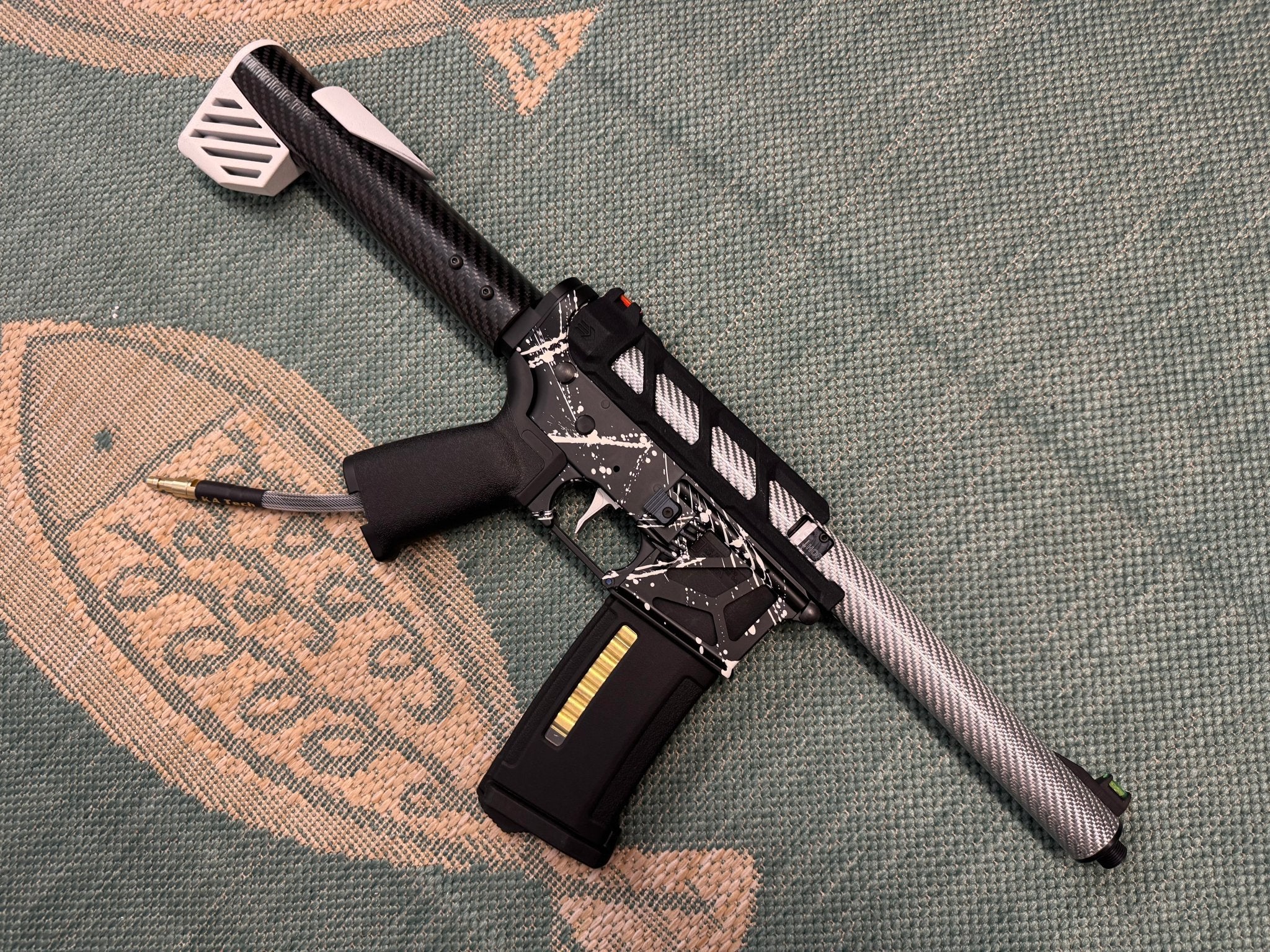 KA Tech MAC Airtac Polarstars F2 AR8 HPA M4 Carbon Type 1 Skeletonized Cerakote Splatter - KA Tech Airsoft - Polarstar F2