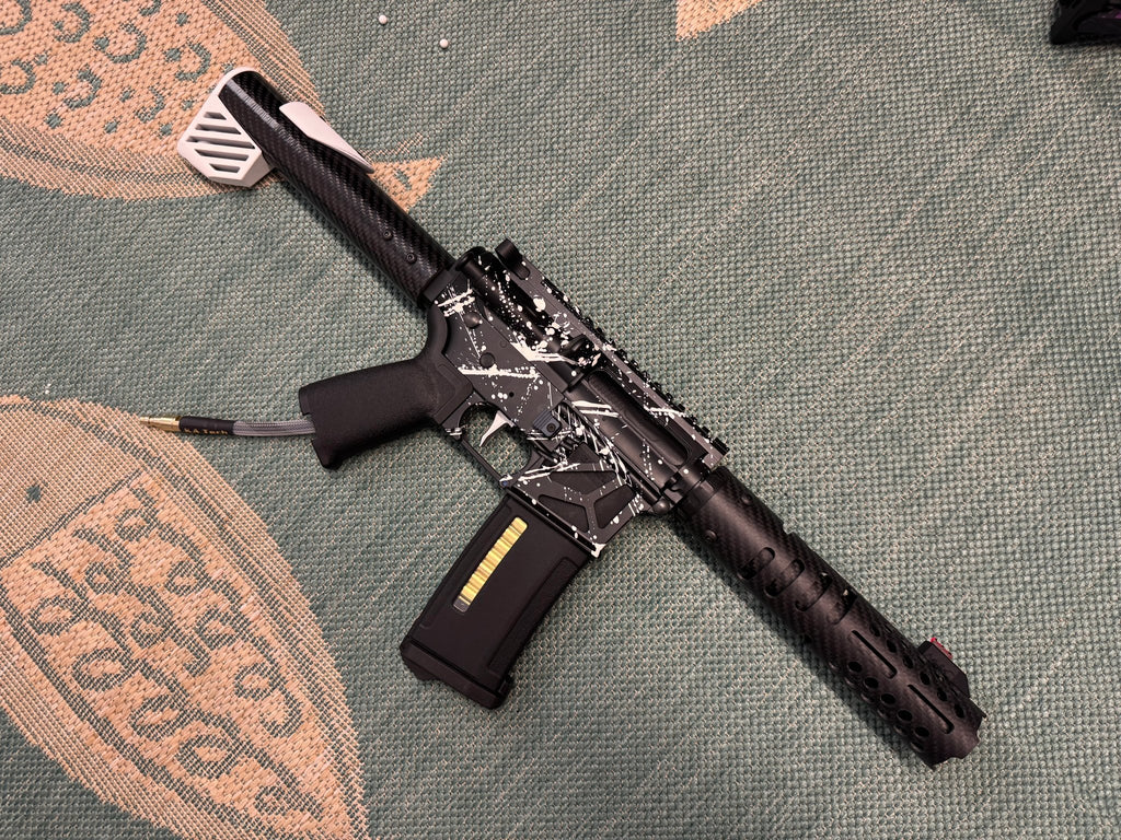 KA Tech MAC Airtac Polarstars F2 AR8 HPA M4 Carbon Type 1 Skeletonized Cerakote Splatter - KA Tech Airsoft - Polarstar F2