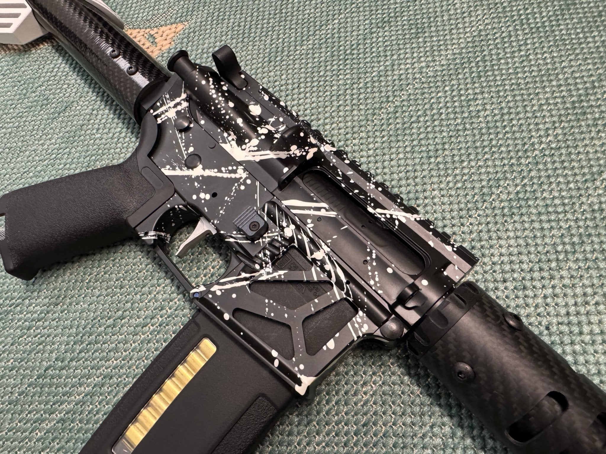 KA Tech MAC Airtac Polarstars F2 AR8 HPA M4 Carbon Type 1 Skeletonized Cerakote Splatter - KA Tech Airsoft - Polarstar F2