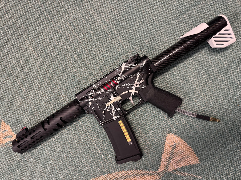 KA Tech MAC Airtac Polarstars F2 AR8 HPA M4 Carbon Type 1 Skeletonized Cerakote Splatter - KA Tech Airsoft - Polarstar F2