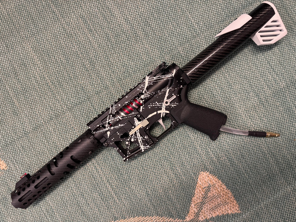 KA Tech MAC Airtac Polarstars F2 AR8 HPA M4 Carbon Type 1 Skeletonized Cerakote Splatter - KA Tech Airsoft - Polarstar F2