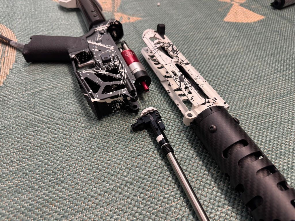 KA Tech MAC Airtac Polarstars F2 AR8 HPA M4 Carbon Type 1 Skeletonized Cerakote Splatter - KA Tech Airsoft - Polarstar F2