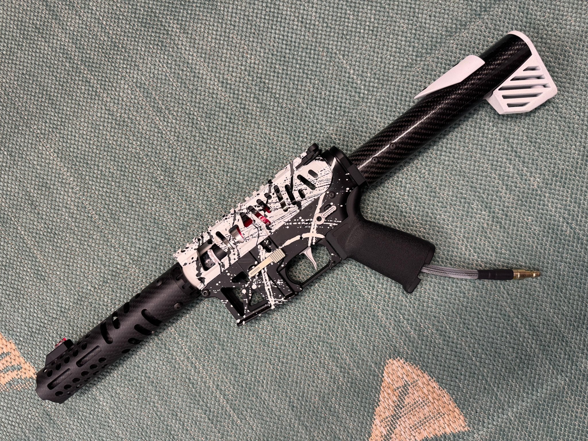 KA Tech MAC Airtac Polarstars F2 AR8 HPA M4 Carbon Type 1 Skeletonized Cerakote Splatter - KA Tech Airsoft - Polarstar F2
