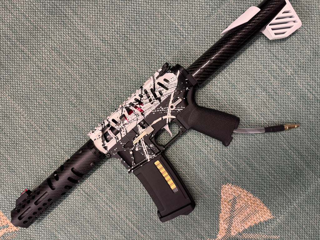 KA Tech MAC Airtac Polarstars F2 AR8 HPA M4 Carbon Type 1 Skeletonized Cerakote Splatter - KA Tech Airsoft - Polarstar F2