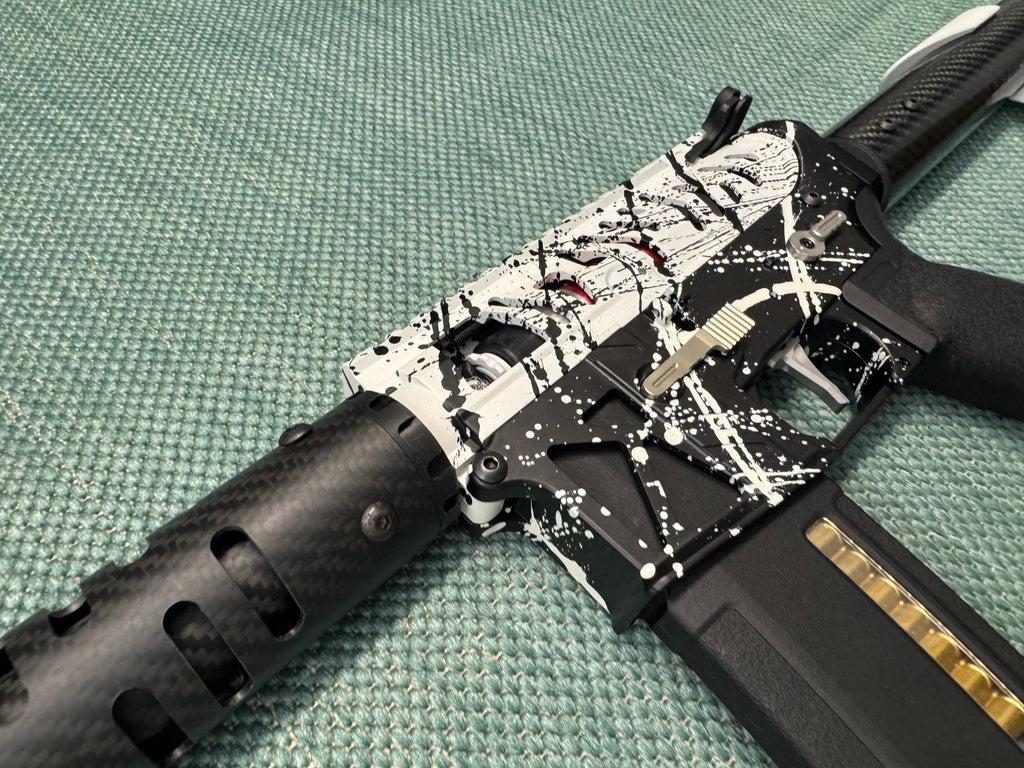 KA Tech MAC Airtac Polarstars F2 AR8 HPA M4 Carbon Type 1 Skeletonized Cerakote Splatter - KA Tech Airsoft - Polarstar F2