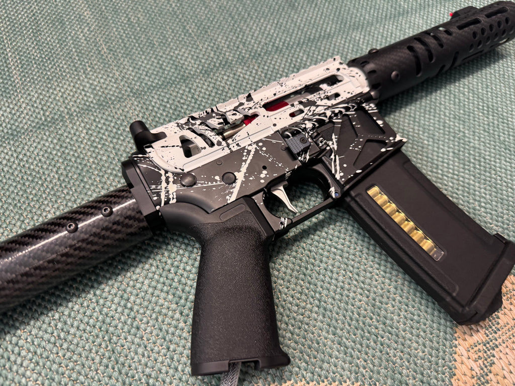 KA Tech MAC Airtac Polarstars F2 AR8 HPA M4 Carbon Type 1 Skeletonized Cerakote Splatter - KA Tech Airsoft - Polarstar F2