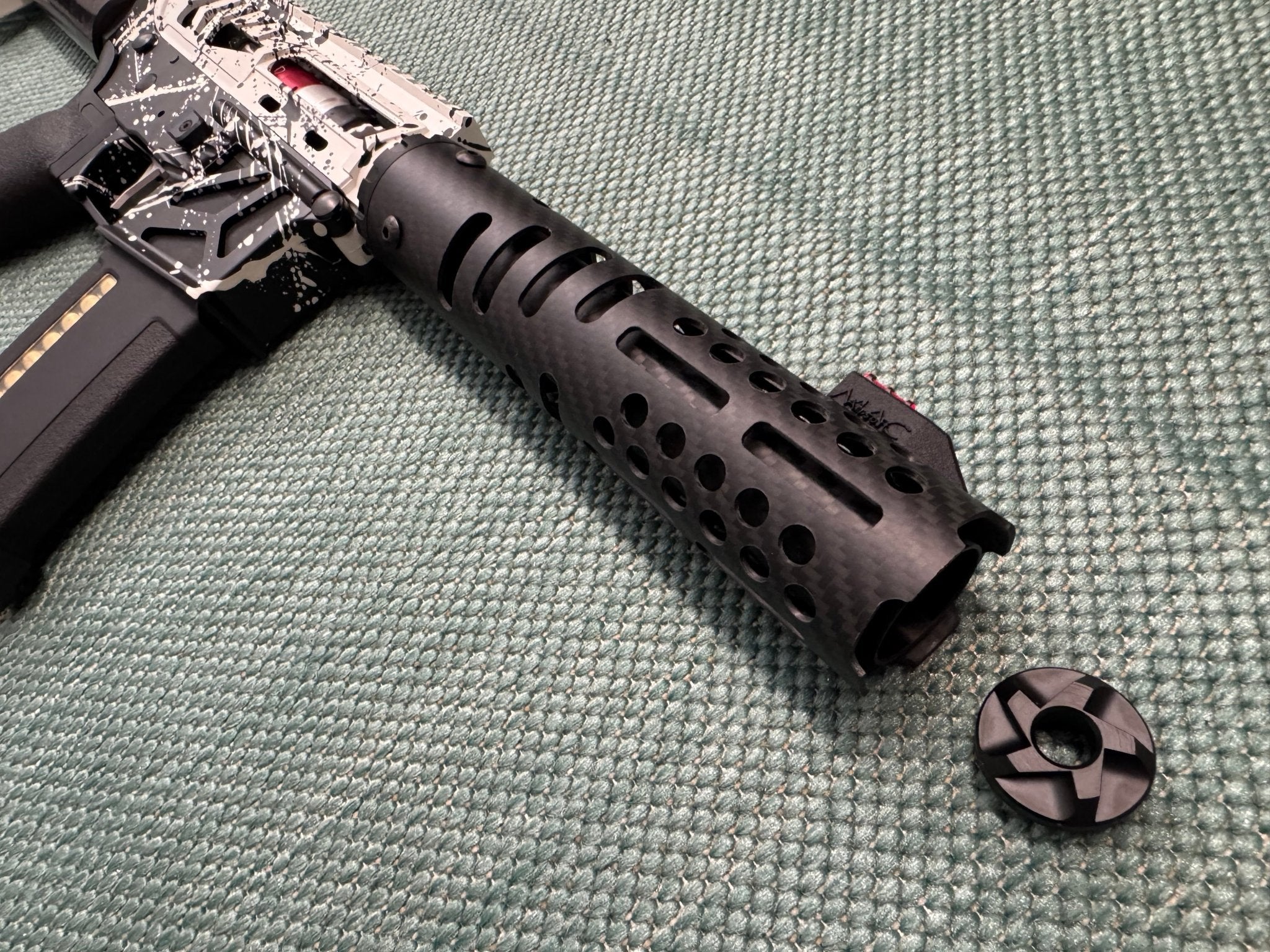 KA Tech MAC Airtac Polarstars F2 AR8 HPA M4 Carbon Type 1 Skeletonized Cerakote Splatter - KA Tech Airsoft - Polarstar F2
