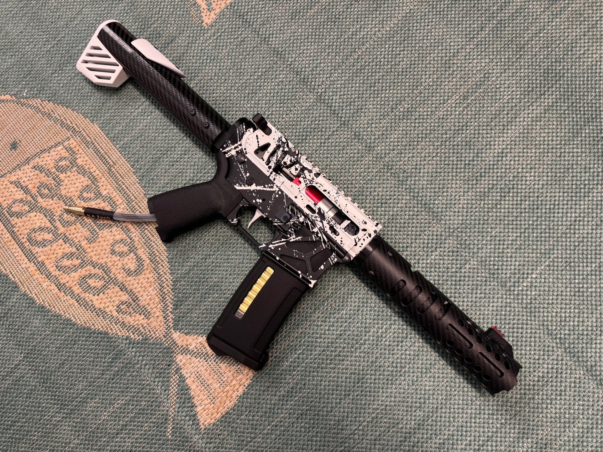 KA Tech MAC Airtac Polarstars F2 AR8 HPA M4 Carbon Type 1 Skeletonized Cerakote Splatter - KA Tech Airsoft - Polarstar F2