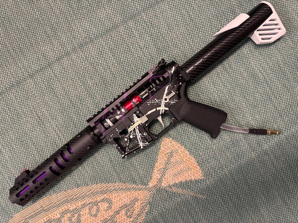 KA Tech MAC Airtac Polarstars F2 AR8 HPA M4 Carbon Type 1 Skeletonized Cerakote Splatter - KA Tech Airsoft - Polarstar F2