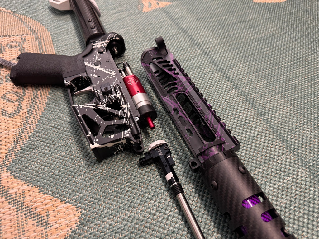 KA Tech MAC Airtac Polarstars F2 AR8 HPA M4 Carbon Type 1 Skeletonized Cerakote Splatter - KA Tech Airsoft - Polarstar F2
