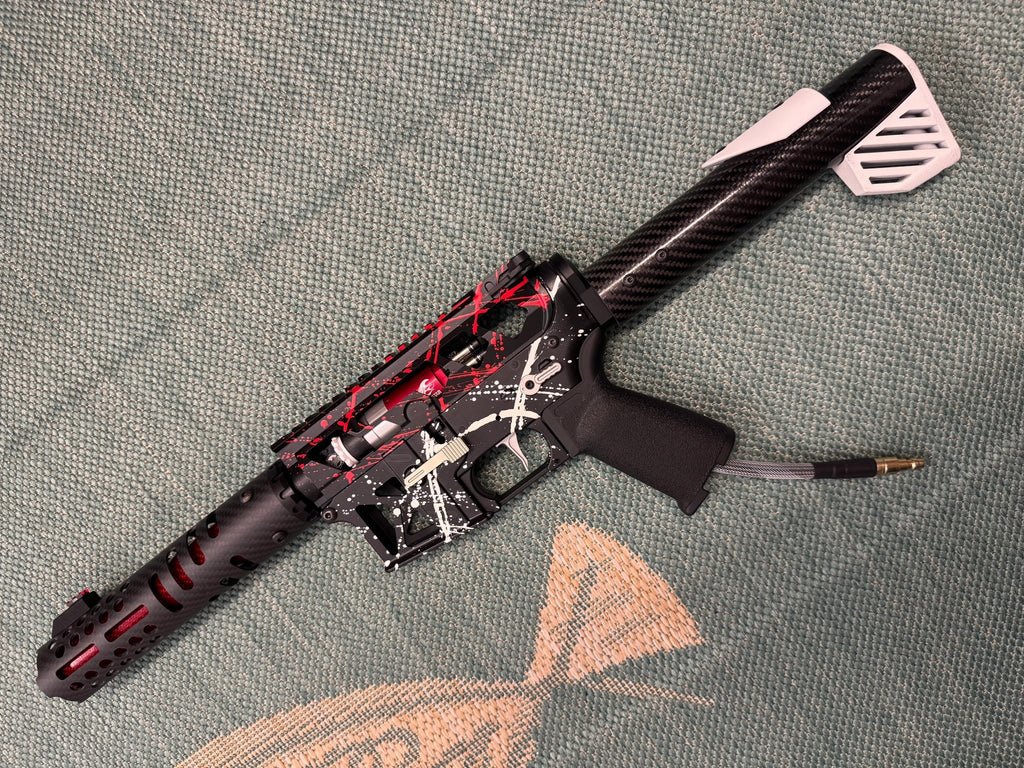 KA Tech MAC Airtac Polarstars F2 AR8 HPA M4 Carbon Type 1 Skeletonized Cerakote Splatter - KA Tech Airsoft - Polarstar F2