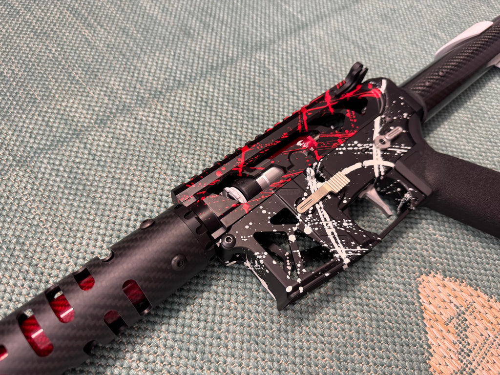 KA Tech MAC Airtac Polarstars F2 AR8 HPA M4 Carbon Type 1 Skeletonized Cerakote Splatter - KA Tech Airsoft - Polarstar F2