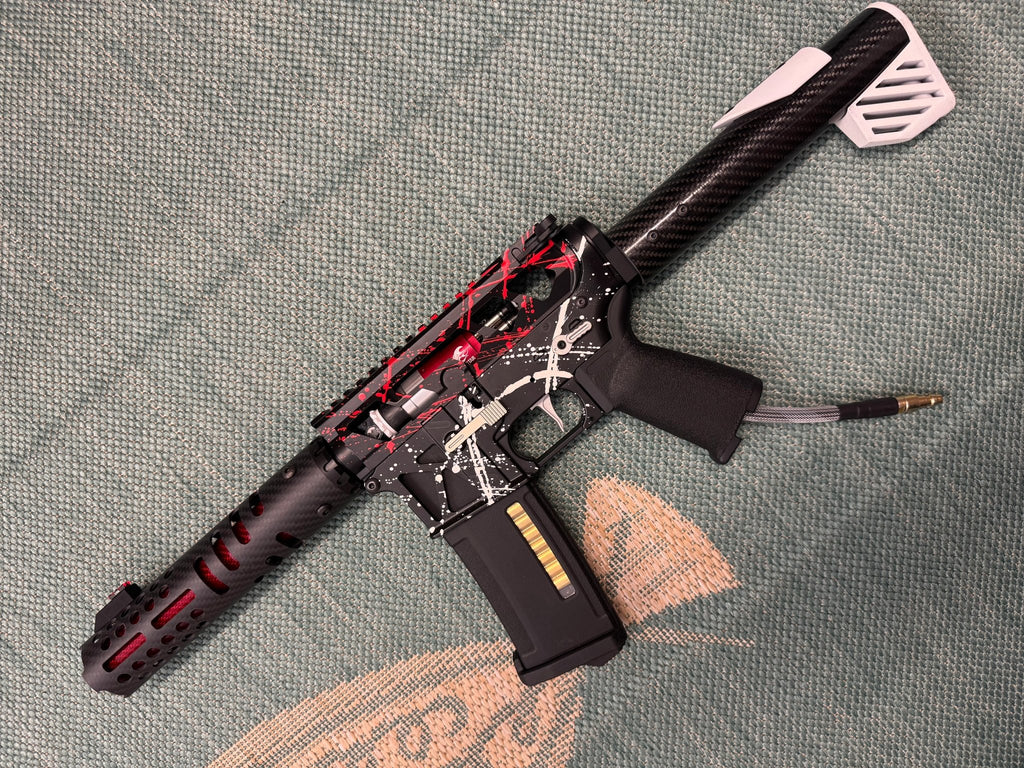 KA Tech MAC Airtac Polarstars F2 AR8 HPA M4 Carbon Type 1 Skeletonized Cerakote Splatter - KA Tech Airsoft - Polarstar F2
