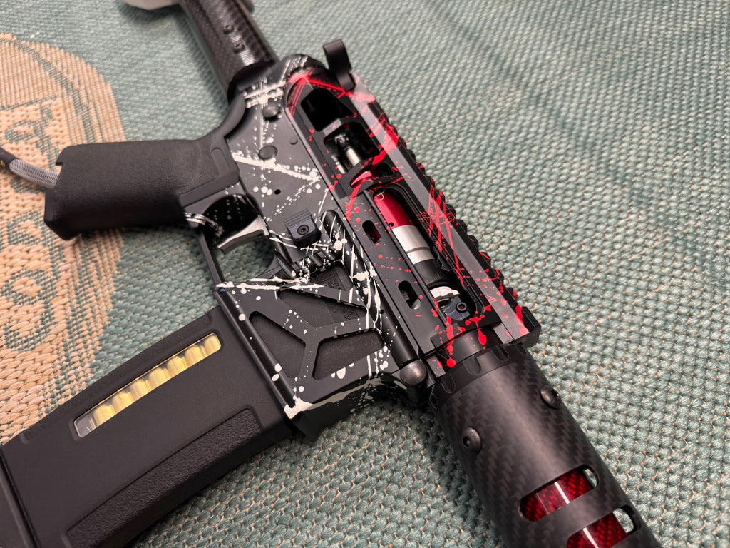 KA Tech MAC Airtac Polarstars F2 AR8 HPA M4 Carbon Type 1 Skeletonized Cerakote Splatter - KA Tech Airsoft - Polarstar F2