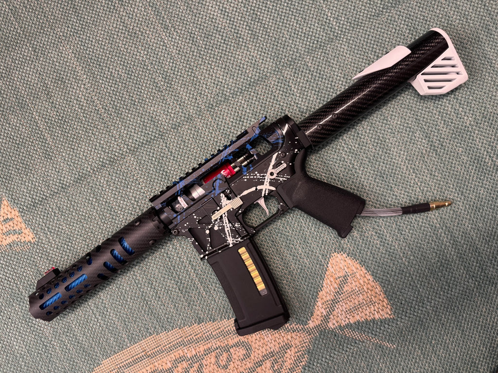 KA Tech MAC Airtac Polarstars F2 AR8 HPA M4 Carbon Type 1 Skeletonized Cerakote Splatter - KA Tech Airsoft - Polarstar F2