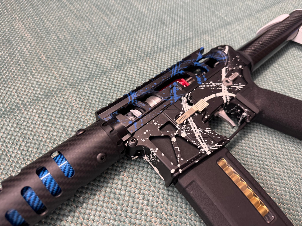KA Tech MAC Airtac Polarstars F2 AR8 HPA M4 Carbon Type 1 Skeletonized Cerakote Splatter - KA Tech Airsoft - Polarstar F2