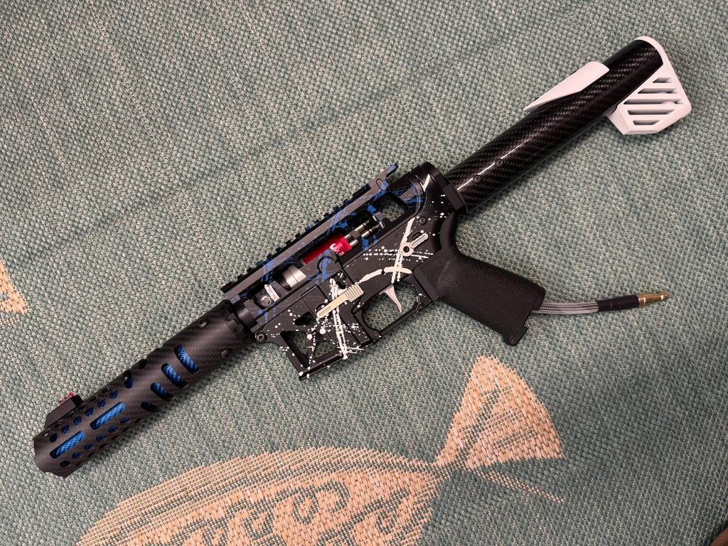 KA Tech MAC Airtac Polarstars F2 AR8 HPA M4 Carbon Type 1 Skeletonized Cerakote Splatter - KA Tech Airsoft - Polarstar F2