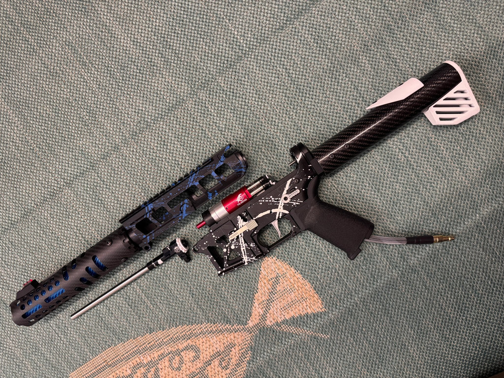 KA Tech MAC Airtac Polarstars F2 AR8 HPA M4 Carbon Type 1 Skeletonized Cerakote Splatter - KA Tech Airsoft - Polarstar F2
