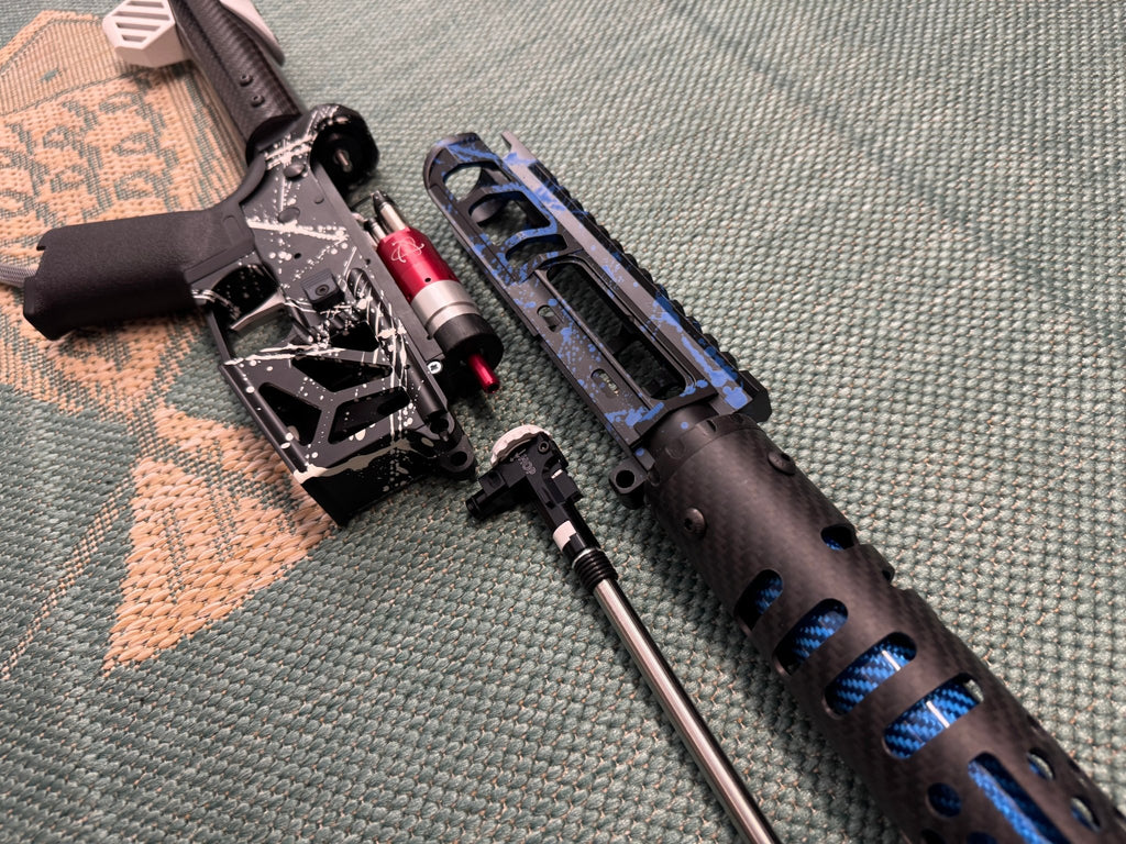 KA Tech MAC Airtac Polarstars F2 AR8 HPA M4 Carbon Type 1 Skeletonized Cerakote Splatter - KA Tech Airsoft - Polarstar F2