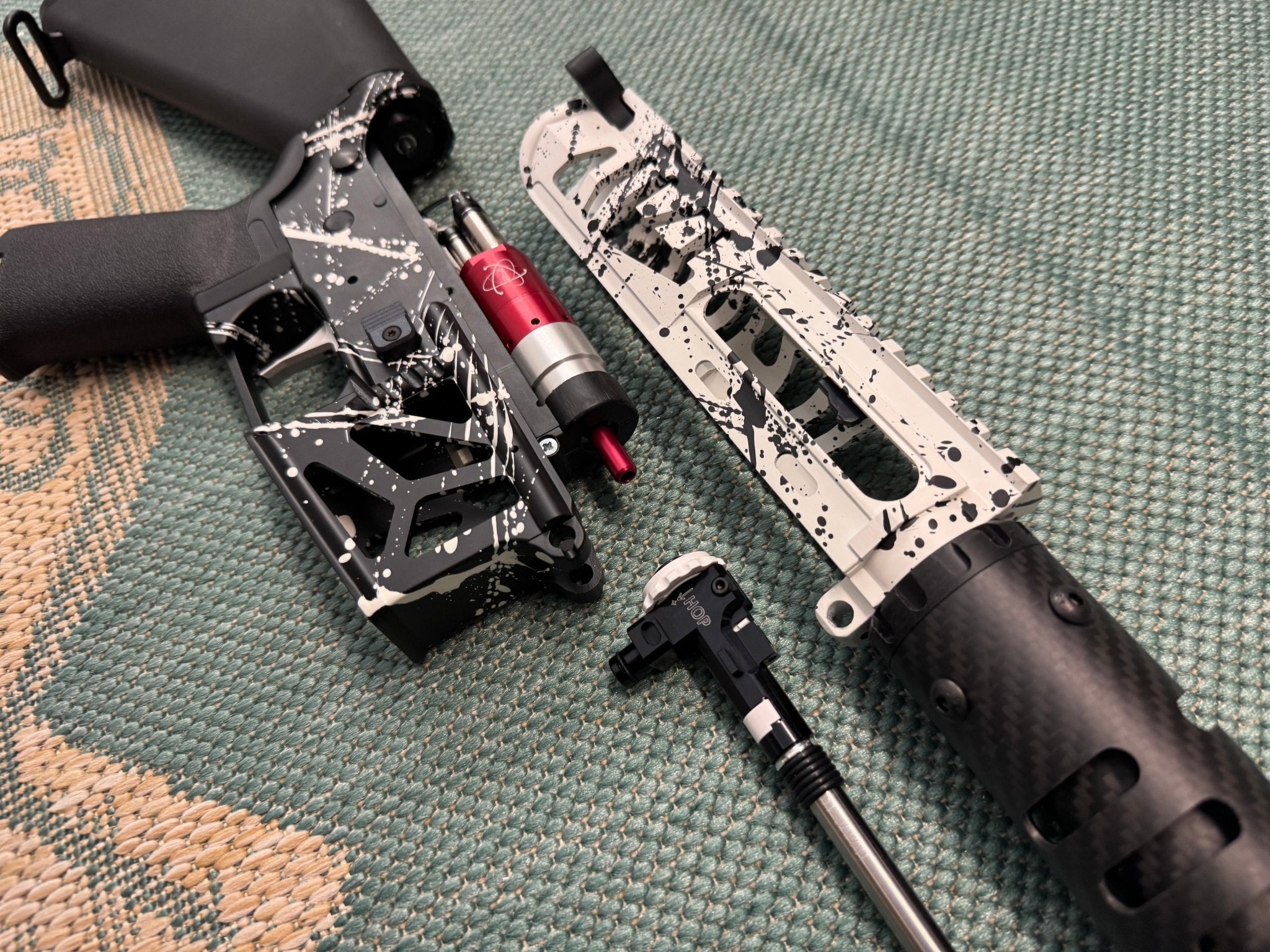 KA Tech MAC Airtac Polarstars F2 AR8 HPA M4 Stuby Type 1 Skeletonized Cerakote Splatter - KA Tech Airsoft - Polarstar F2