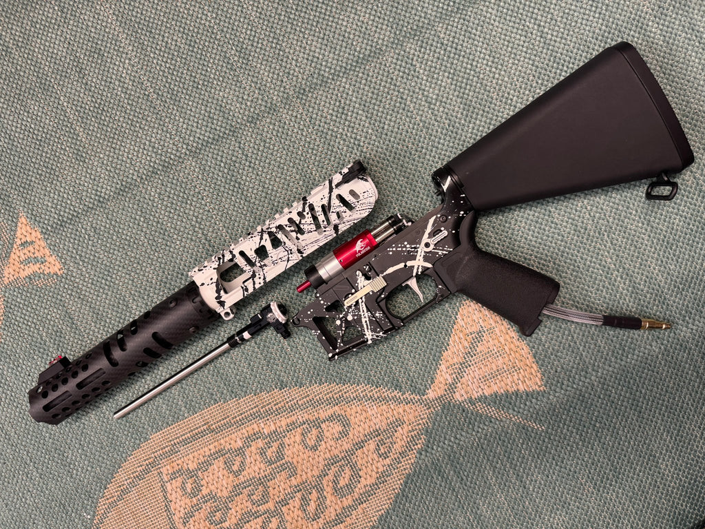 KA Tech MAC Airtac Polarstars F2 AR8 HPA M4 Stuby Type 1 Skeletonized Cerakote Splatter - KA Tech Airsoft - Polarstar F2