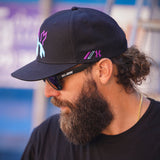 Split Snapback Hat - Black/Blue/Purple - KA Tech Airsoft - Hat