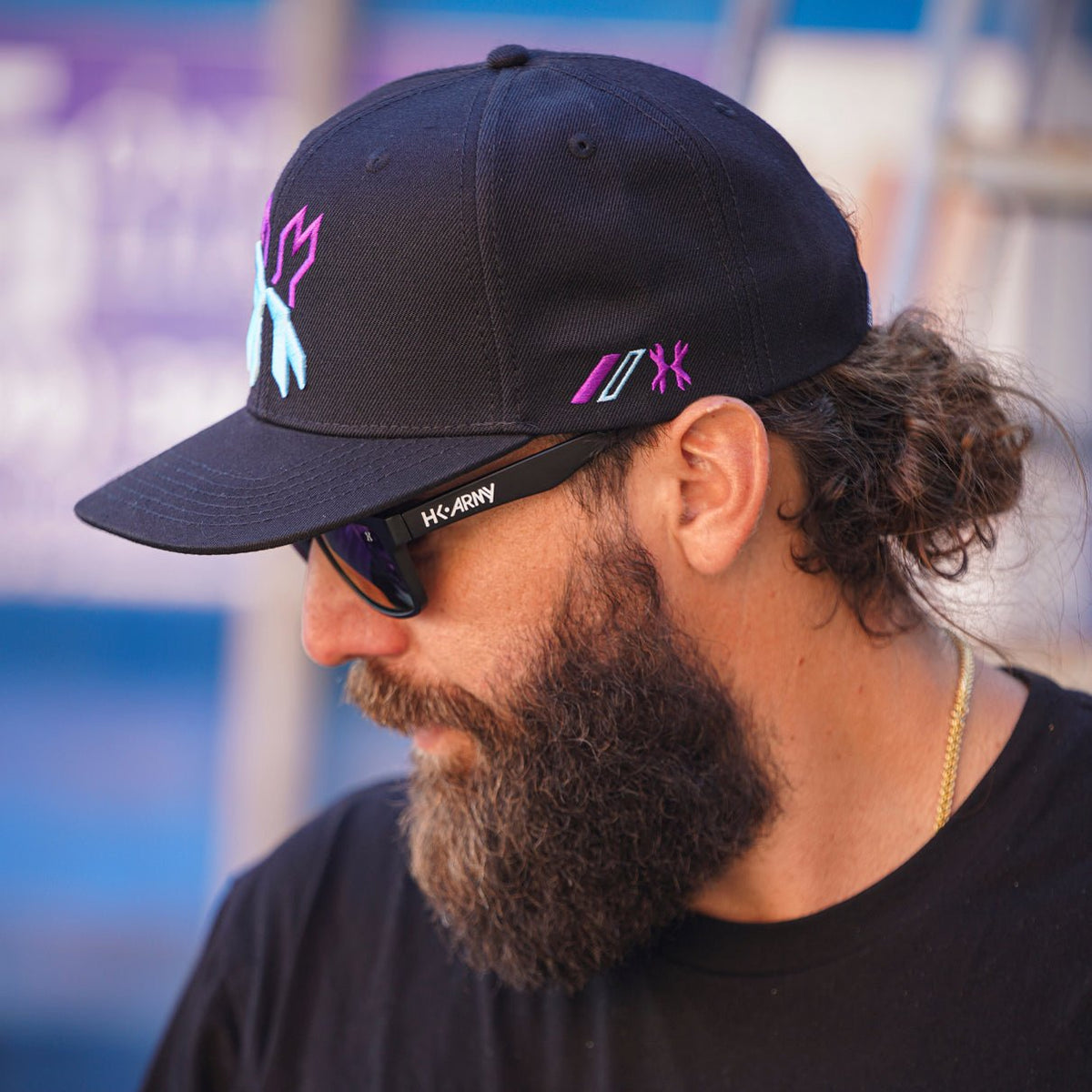 Split Snapback Hat - Black/Blue/Purple - KA Tech Airsoft - Hat