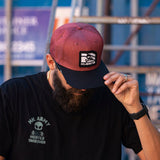 Clip Snapback Hat - Black/Burgundy - KA Tech Airsoft - Hat