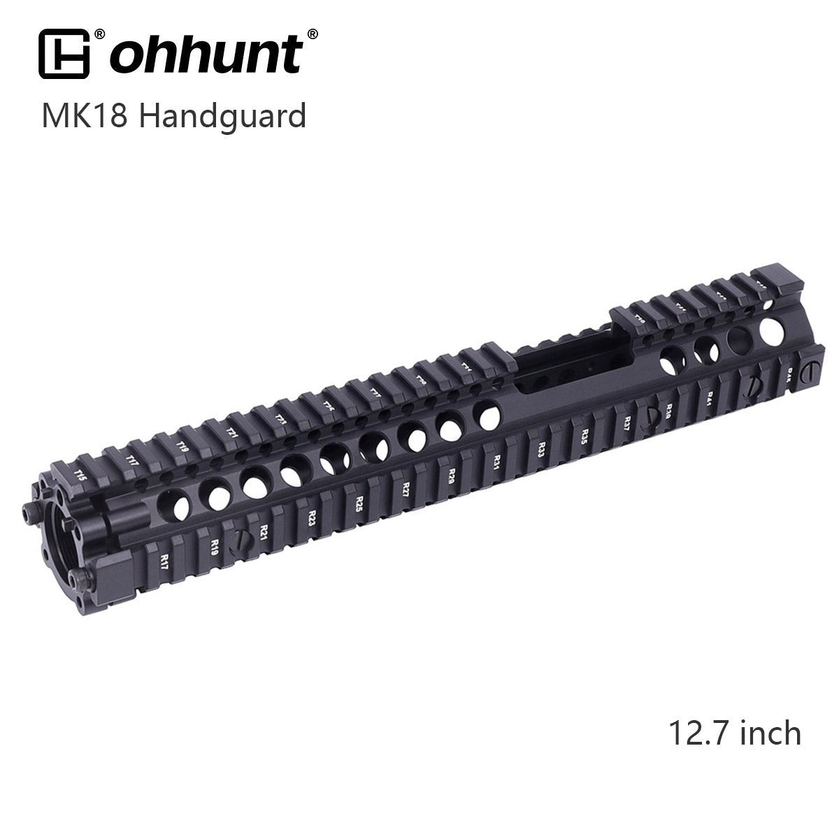 MK18 Handguard Free Float Quad Rail Two - pieces Design AR15 - Black, Coyote Tan, Desert Tan Color - KA Tech Airsoft - Handguard