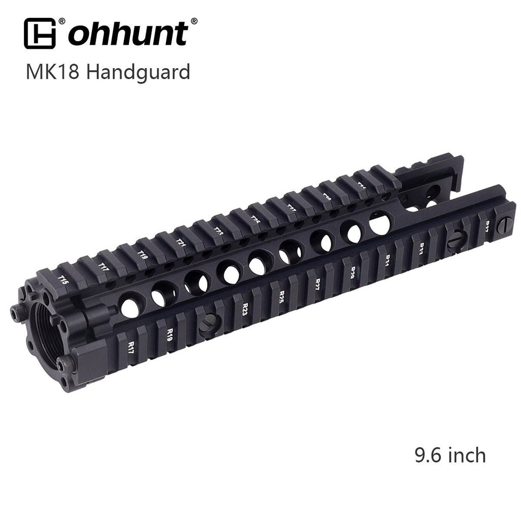 MK18 Handguard Free Float Quad Rail Two - pieces Design AR15 - Black, Coyote Tan, Desert Tan Color - KA Tech Airsoft - Handguard