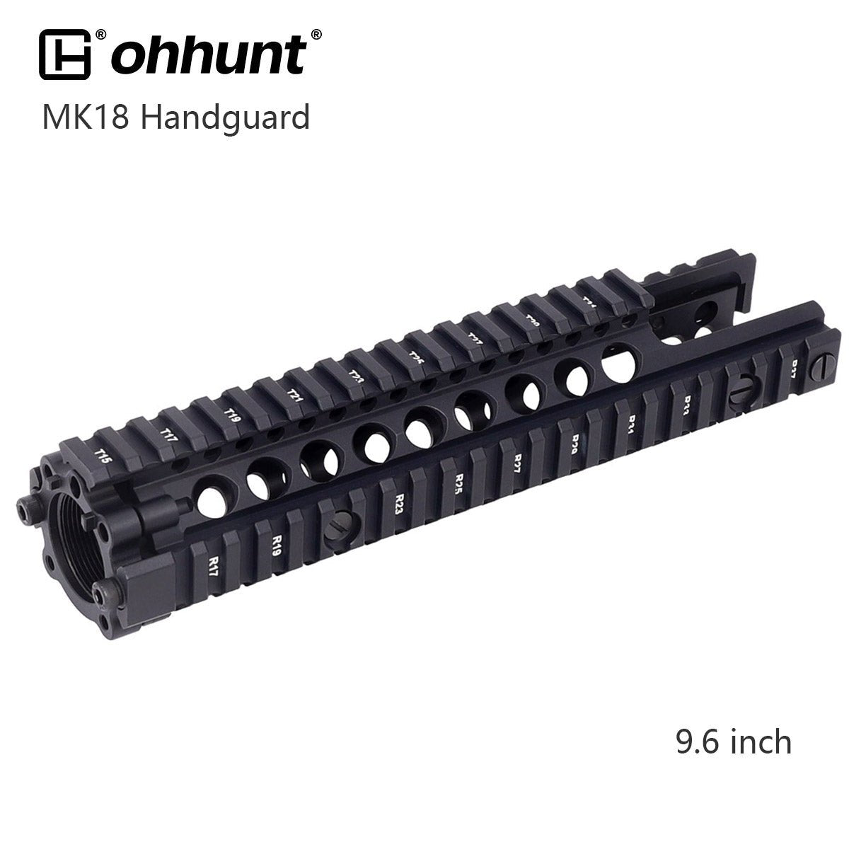 MK18 Handguard Free Float Quad Rail Two - pieces Design AR15 - Black, Coyote Tan, Desert Tan Color - KA Tech Airsoft - Handguard