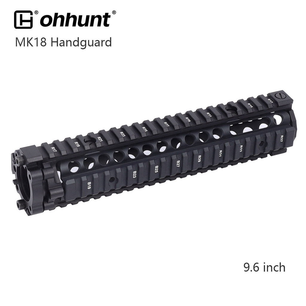 MK18 Handguard Free Float Quad Rail Two - pieces Design AR15 - Black, Coyote Tan, Desert Tan Color - KA Tech Airsoft - Handguard