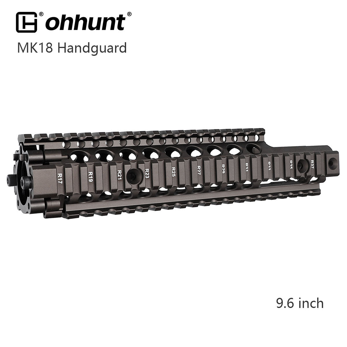 MK18 Handguard Free Float Quad Rail Two - pieces Design AR15 - Black, Coyote Tan, Desert Tan Color - KA Tech Airsoft - Handguard