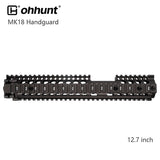 MK18 Handguard Free Float Quad Rail Two - pieces Design AR15 - Black, Coyote Tan, Desert Tan Color - KA Tech Airsoft - Handguard