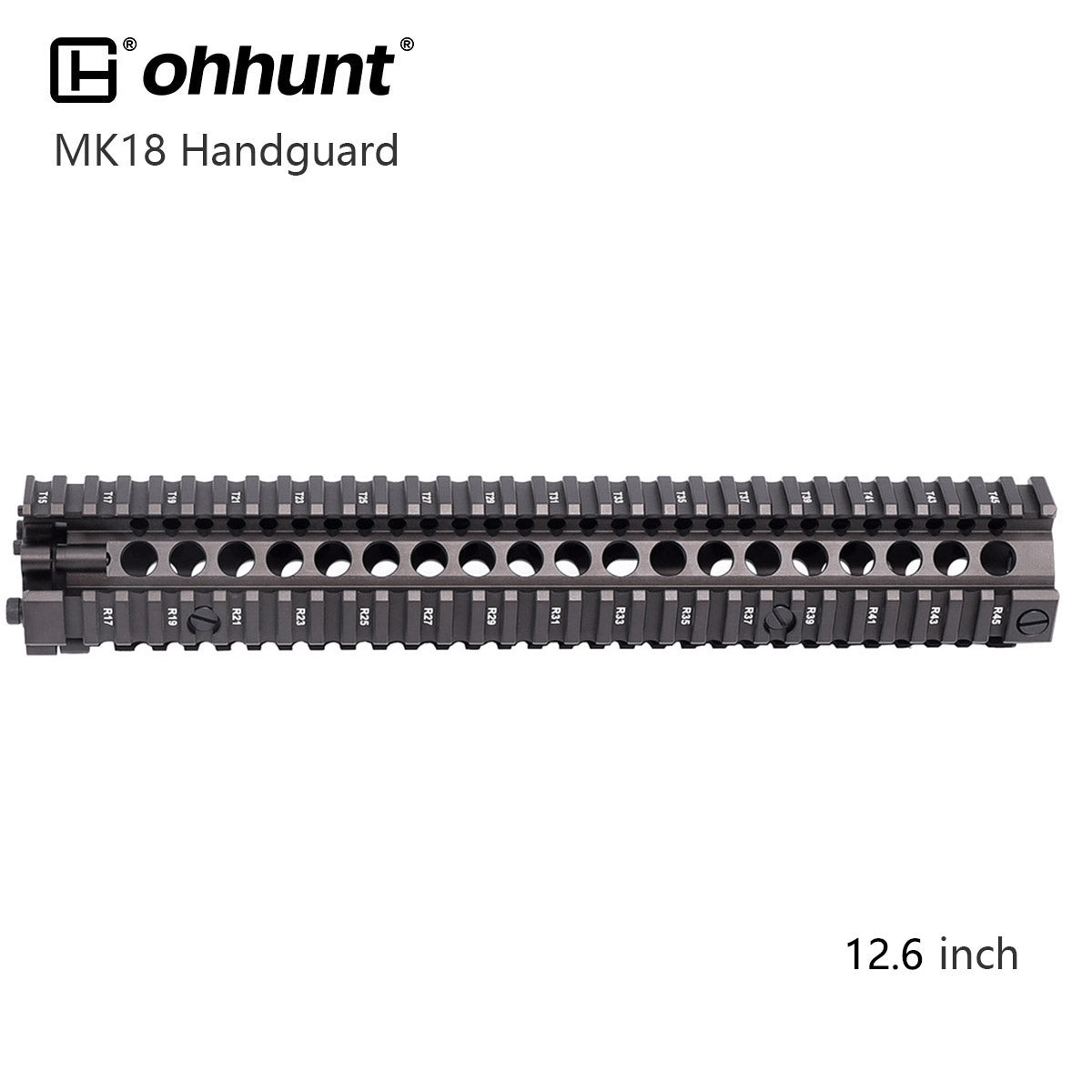 MK18 Handguard Free Float Quad Rail Two - pieces Design AR15 - Black, Coyote Tan, Desert Tan Color - KA Tech Airsoft - Handguard
