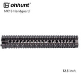 MK18 Handguard Free Float Quad Rail Two - pieces Design AR15 - Black, Coyote Tan, Desert Tan Color - KA Tech Airsoft - Handguard