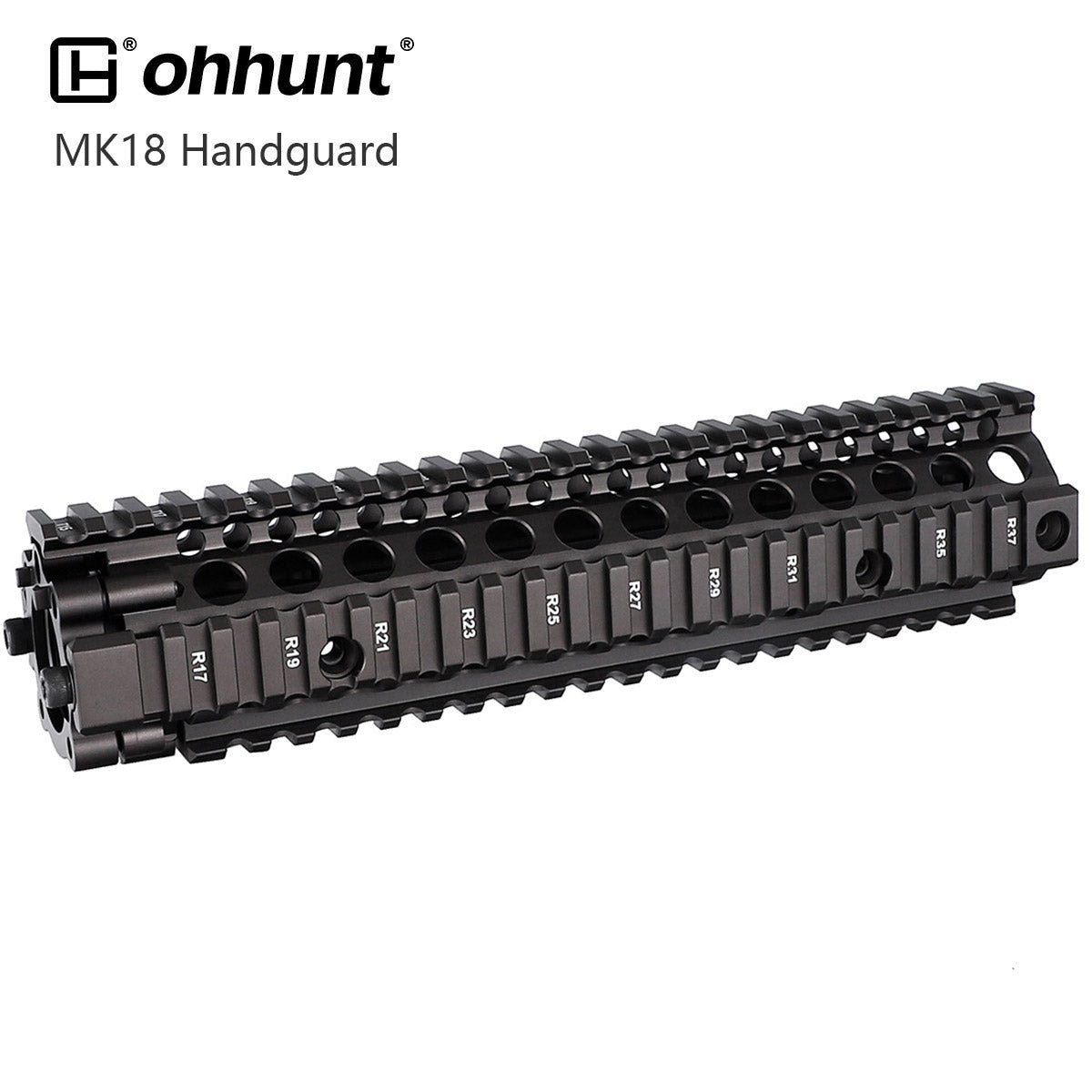 MK18 Handguard Free Float Quad Rail Two - pieces Design AR15 - Black, Coyote Tan, Desert Tan Color - KA Tech Airsoft - Handguard