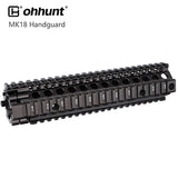 MK18 Handguard Free Float Quad Rail Two - pieces Design AR15 - Black, Coyote Tan, Desert Tan Color - KA Tech Airsoft - Handguard