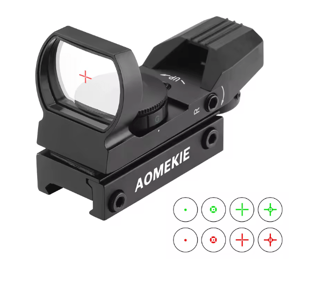 Red Green Dot 4 Reticles Reflex Sight Tactical with 20mm Mount Rail - KA Tech Airsoft - 