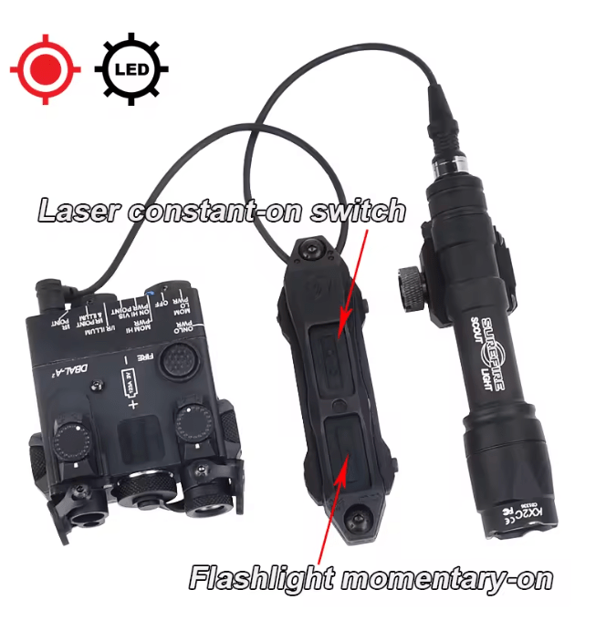 DBALL & SureFire Red Green Blue IR Laser Flashlight - KA Tech Airsoft - 